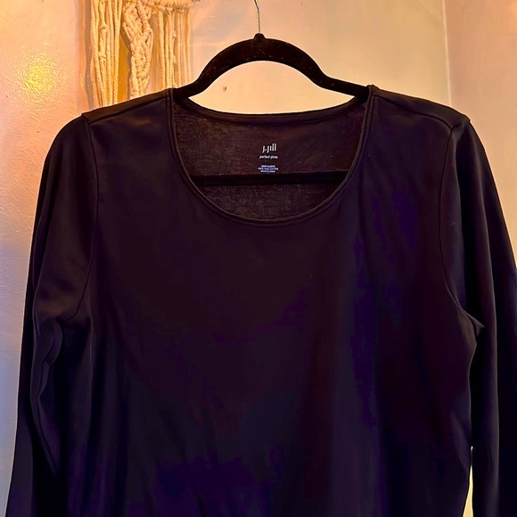 ⭐️NWOT JJILL PERFECT Shirt, Black, M, 100% Pima Cotton, Perfect for Layering 🖤💖 - Picture 4 of 12